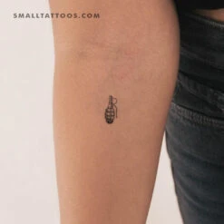 Grenade Temporary Tattoo (Set Of 3)