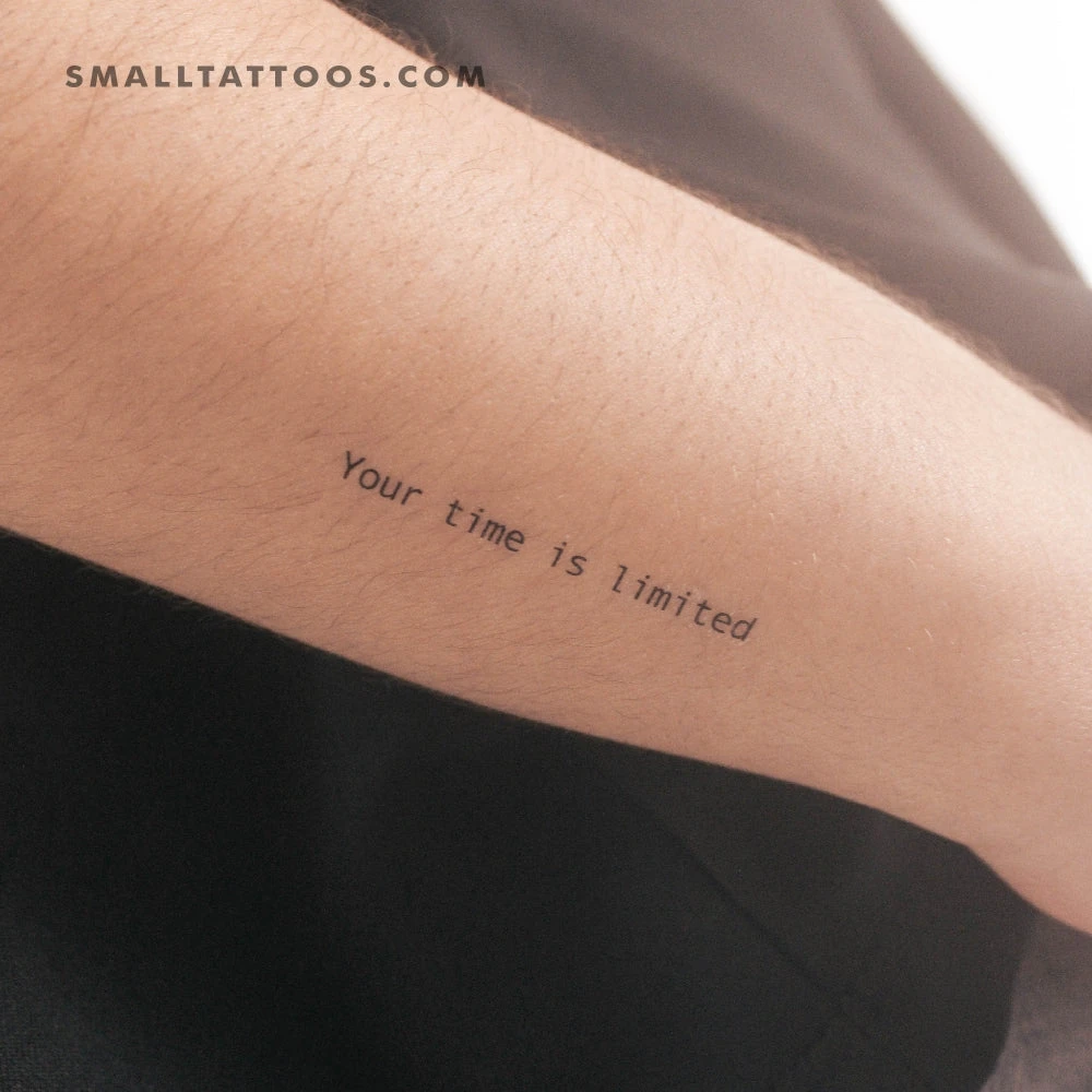 Your Time Is Limited Temporary Tattoo (Set Of 3) 4 Your Time Is Limited Temporary Tattoo (Set Of 3) - Image 2