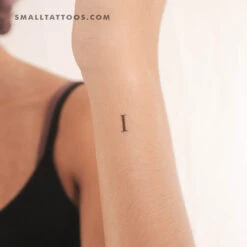 I Uppercase Serif Letter Temporary Tattoo (Set Of 3) -Da Vinci Shop 1730547860273
