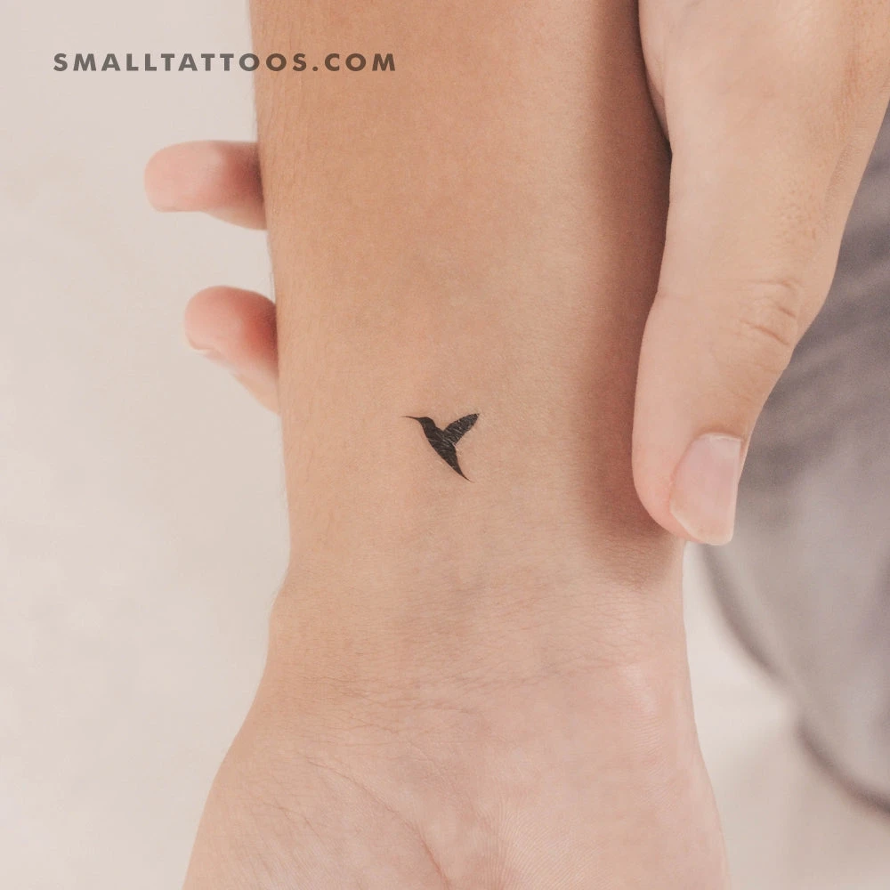 Small Hummingbird Temporary Tattoo (Set Of 3) 4 Small Hummingbird Temporary Tattoo (Set Of 3) - Image 2