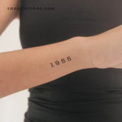 1955 Birth Year Temporary Tattoo (Set Of 3)