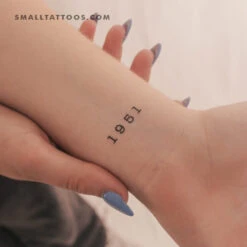 1951 Birth Year Temporary Tattoo (Set Of 3)