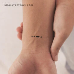 Morse Code F Temporary Tattoo (Set Of 3)