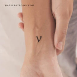 Nu ν Temporary Tattoo (Set Of 3)