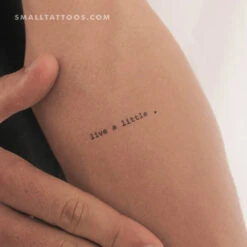 Live A Little Temporary Tattoo (Set Of 3)