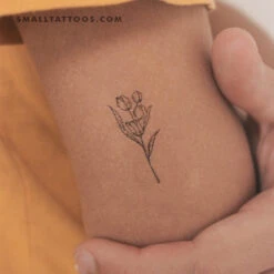 Tulip Bouquet Temporary Tattoo (Set Of 3)