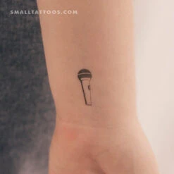 Microphone Temporary Tattoo (Set Of 3)
