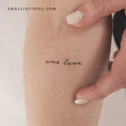 One Love Temporary Tattoo (Set Of 3)