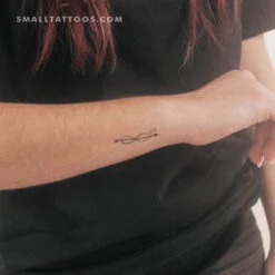 Infinity Arrow Birds Temporary Tattoo (Set Of 3)