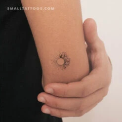 Sunflower Sun Temporary Tattoo (Set Of 3)