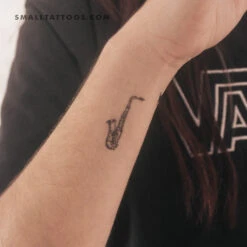 Saxophone Temporary Tattoo (Set Of 3)