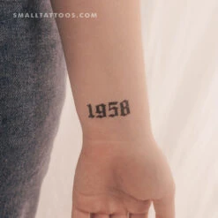 Gothic 1958 Temporary Tattoo (Set Of 3)