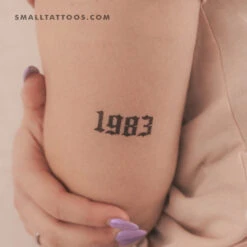 Gothic 1983 Temporary Tattoo (Set Of 3)