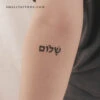 Shalom In Hebrew Temporary Tattoo (Set Of 3) -Da Vinci Shop 1733307888402