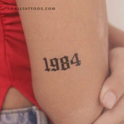 Gothic 1984 Temporary Tattoo (Set Of 3)