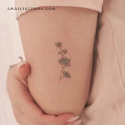 Blue Baby's Breath Temporary Tattoo (Set Of 3)