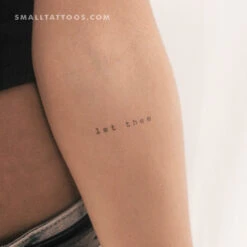 Typewriter Font Let Them Temporary Tattoo (Set Of 3) -Da Vinci Shop 1733308802508