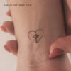 Single Line Heart And Cross Temporary Tattoo (Set Of 3) -Da Vinci Shop 1733308951957