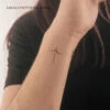 Small Wave Cross Temporary Tattoo (Set Of 3) -Da Vinci Shop 1734276566579