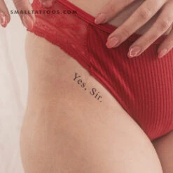 Serif Yes, Sir. Temporary Tattoo (Set Of 3)