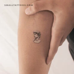 Michelangelo's David Head Temporary Tattoo (Set Of 3)