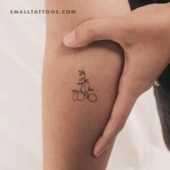 Small Lemon Branch Temporary Tattoo (Set Of 3)