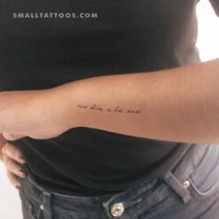 Handwritten Un DÃa A La Vez Temporary Tattoo (Set Of 3)