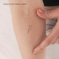 Fine Line Blue Jay Temporary Tattoo (Set Of 3)