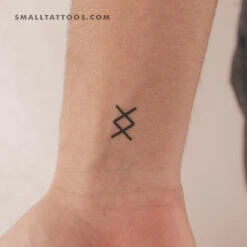 Minimalist Ingwaz Temporary Tattoo (Set Of 3)