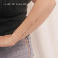 Everything Happens For A Reason Temporary Tattoo (Set Of 3)