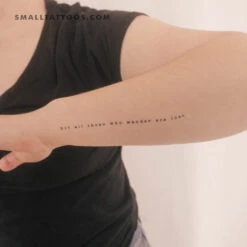 Not All Those Who Wander Are Lost Temporary Tattoo (Set Of 3)