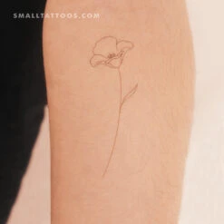 Poppy By Jakenowicz Temporary Tattoo - Set Of 3