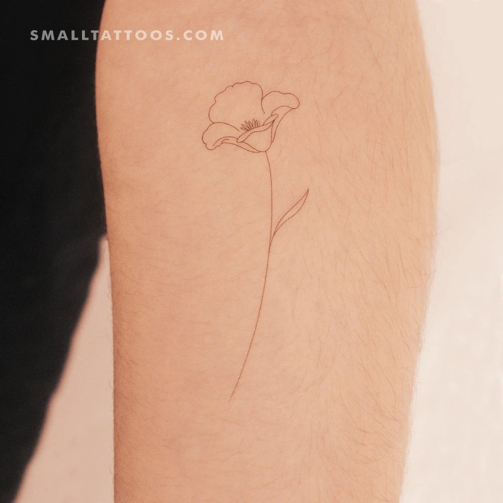 Poppy By Jakenowicz Temporary Tattoo - Set Of 3 3 Poppy By Jakenowicz Temporary Tattoo - Set Of 3