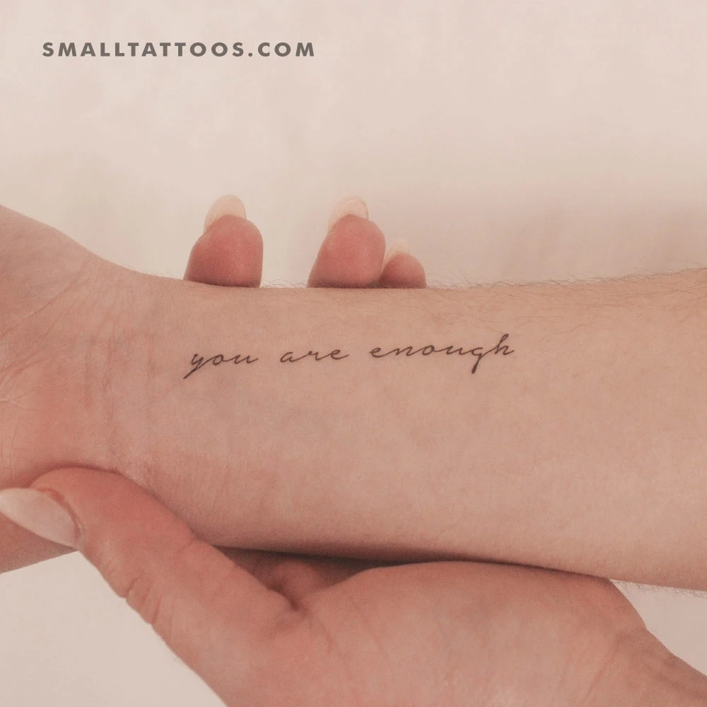 You Are Enough Temporary Tattoo (Set Of 3) 3 You Are Enough Temporary Tattoo (Set Of 3)