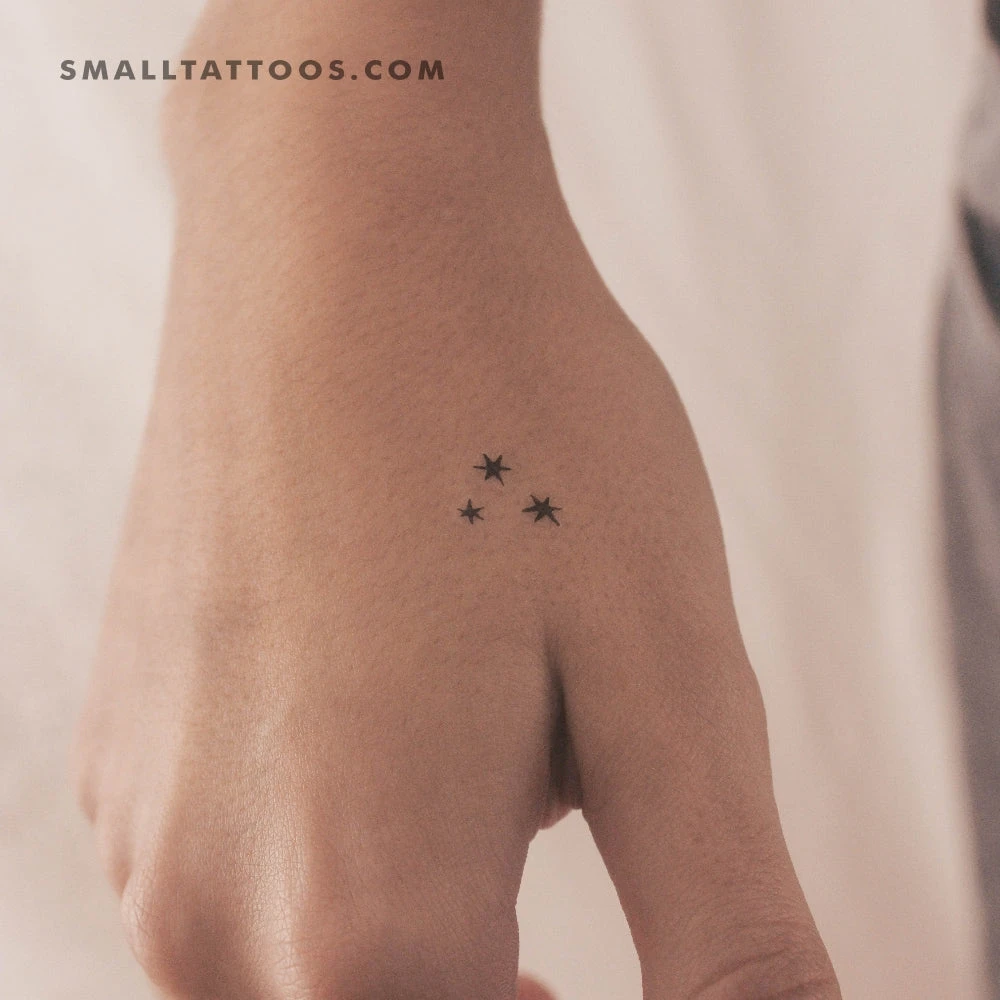Small Three Stars Temporary Tattoo (Set Of 3) 3 Small Three Stars Temporary Tattoo (Set Of 3)