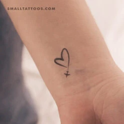 Heart In The Sky Temporary Tattoo (Set Of 3)