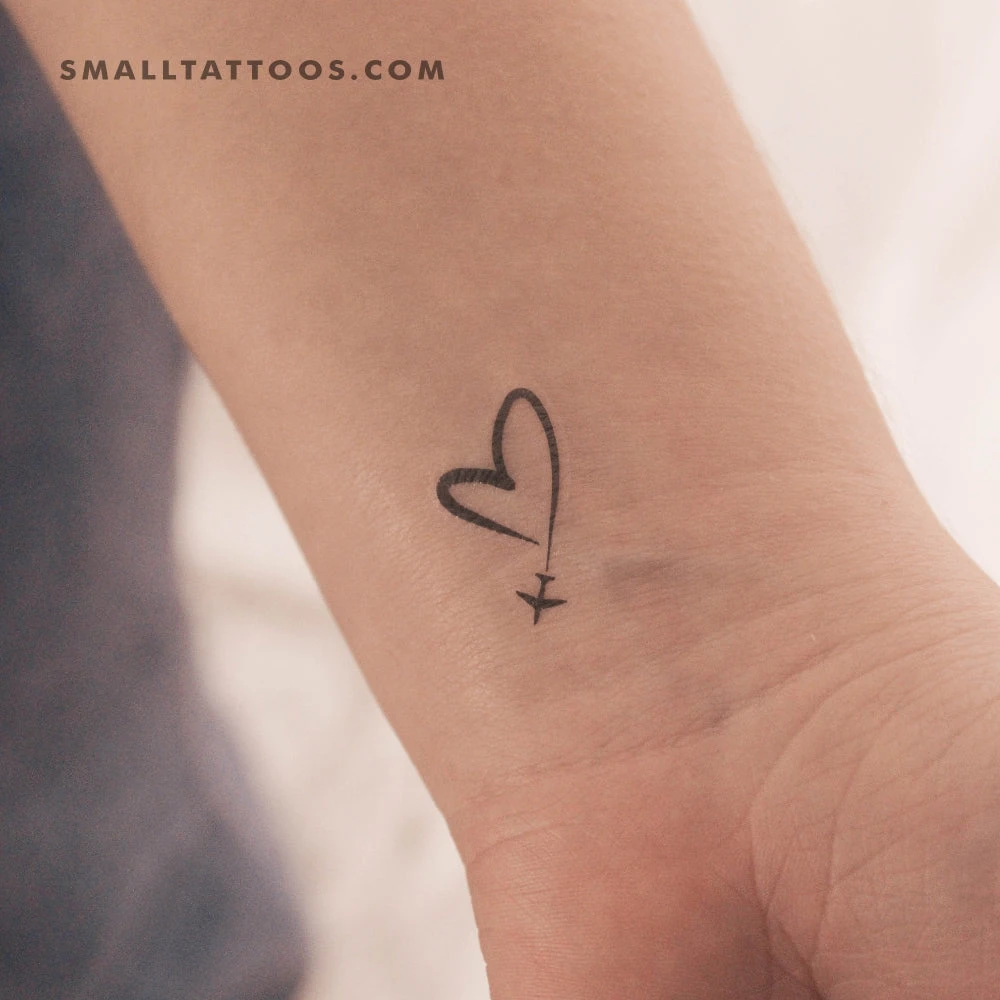 Heart In The Sky Temporary Tattoo (Set Of 3) 3 Heart In The Sky Temporary Tattoo (Set Of 3)