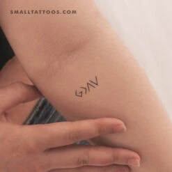 Small God Is Greater Than My Highs And Lows Symbol Temporary Tattoo (Set Of 3)