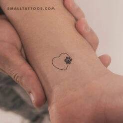 Heart & Paw Temporary Tattoo (Set Of 3)