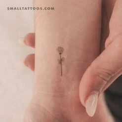 Small Fine Line Rose Outline Temporary Tattoo (Set Of 3) 7 Small Fine Line Rose Outline Temporary Tattoo (Set Of 3) -Da Vinci Shop 1741106224815