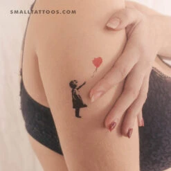 Banksy's Balloon Girl Temporary Tattoo (Set Of 3)