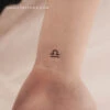 Libra Zodiac Symbol Temporary Tattoo (Set Of 3)