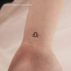 Libra Zodiac Symbol Temporary Tattoo (Set Of 3)