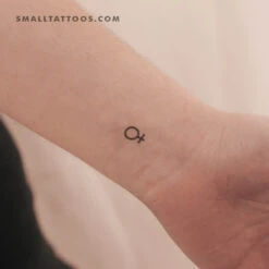 Venus Planetary Symbol Temporary Tattoo (Set Of 3)