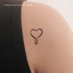 Infinity Heart Temporary Tattoo (Set Of 3)