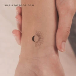 Minimalist Sun + Moon Temporary Tattoo (Set Of 3)