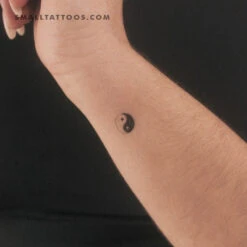 Small Yin Yang Temporary Tattoo (Set Of 3) -Da Vinci Shop 1741693422456