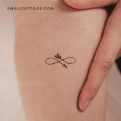 Small Infinity Arrow Temporary Tattoo (Set Of 3)