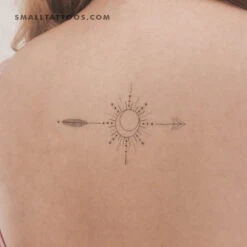 Arrow Compass Temporary Tattoo (Set Of 3)