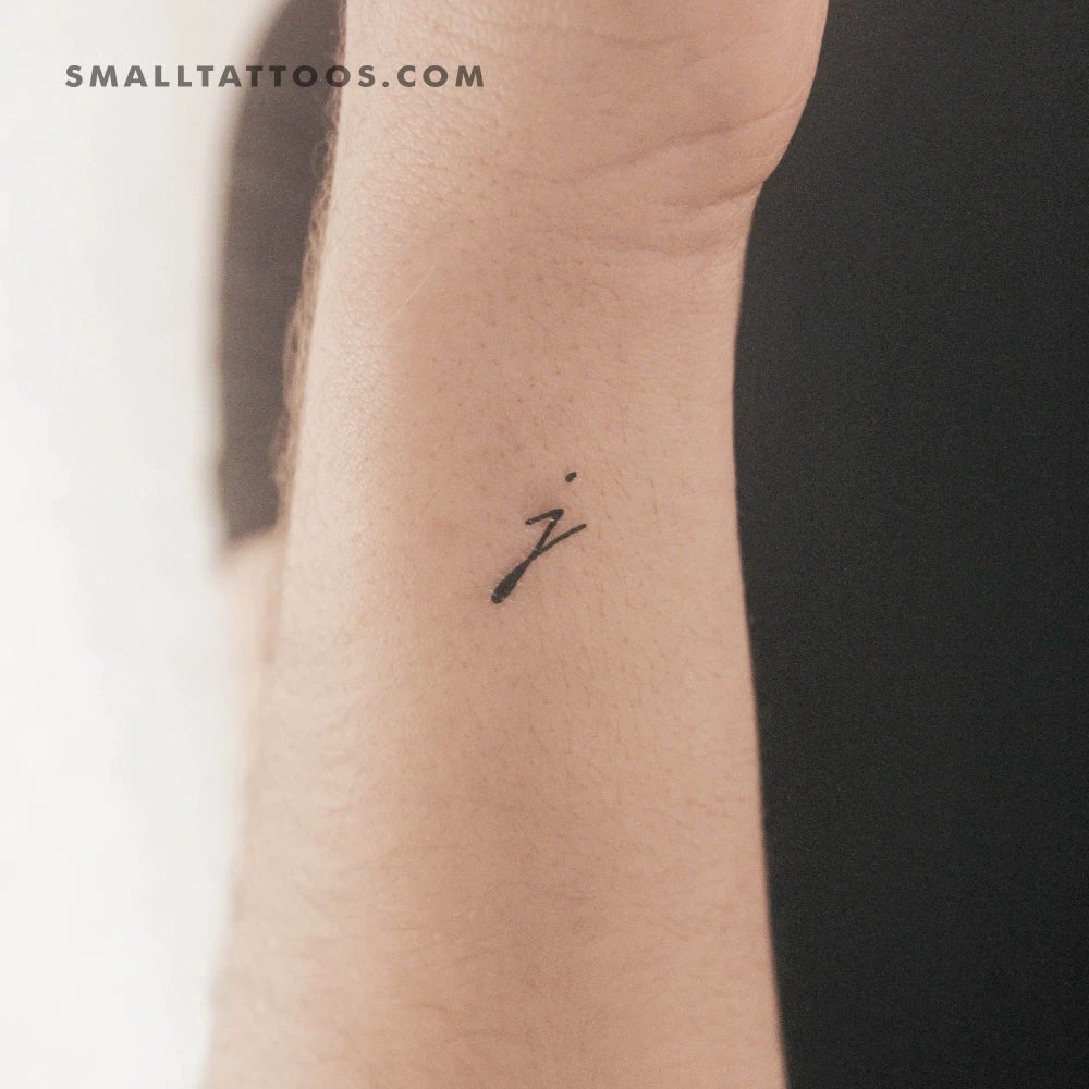 J Handwritten Letter Temporary Tattoo (Set Of 3) 4 J Handwritten Letter Temporary Tattoo (Set Of 3) - Image 2